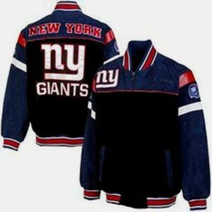 New York Giants NFL SUEDE Leather JACKET Nwt